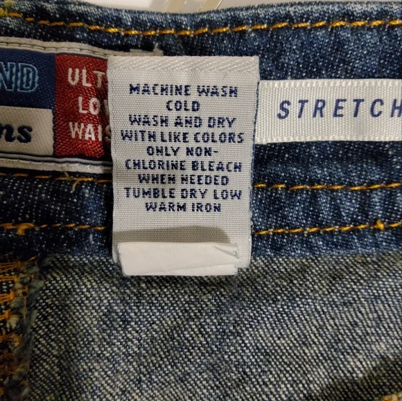 OLD NAVY BRAND BLUE JEANS ULTRA LOW WAIST MINI SKIRT SIZE 4 - Picture 8 of 8